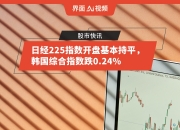 日经225指数开盘跌0.23%