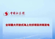 我国首座海水漂浮式光伏项目建成投用