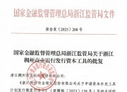 今年首笔260亿元中小银行专项债发行