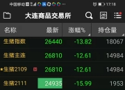 （2024年7月17日）今日生猪期货最新价格查询