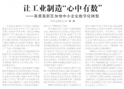 持续推进数字化转型 促进中小企业高质量发展